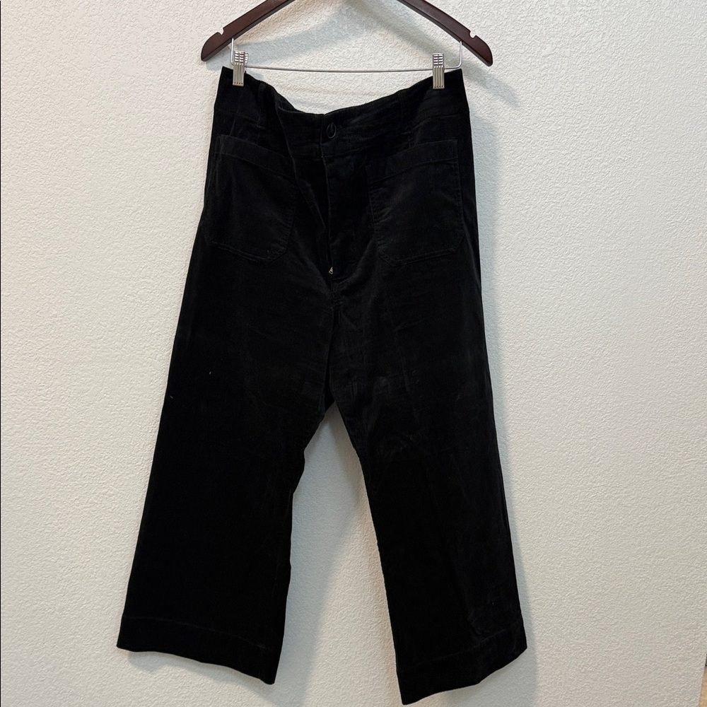 Maeve Women's Black Corduroy Wide Leg Pants